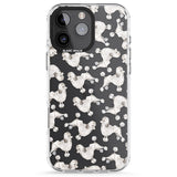 iPhone 16 Pro Max Poodle (White) Watercolour Dog Pattern Black Impact Phone Case