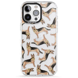 iPhone 16 Pro Max German Shepherd Watercolour Dog Pattern Black Impact Phone Case