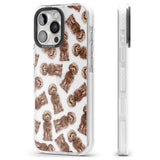 iPhone 16 Pro Max Cockapoo (Brown) Watercolour Dog Pattern Black Impact Phone Case