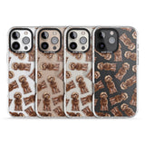 iPhone 16 Pro Max Cockapoo (Brown) Watercolour Dog Pattern Black Impact Phone Case