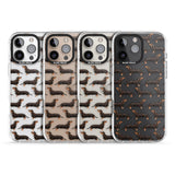 iPhone 16 Pro Max Dachshund (Black & Tan) Watercolour Dog Pattern Black Impact Phone Case