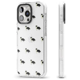 iPhone 16 Pro Max Border Collie Dog Pattern Clear Black Impact Phone Case