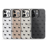 iPhone 16 Pro Max Black Labrador Dog Pattern Clear Black Impact Phone Case