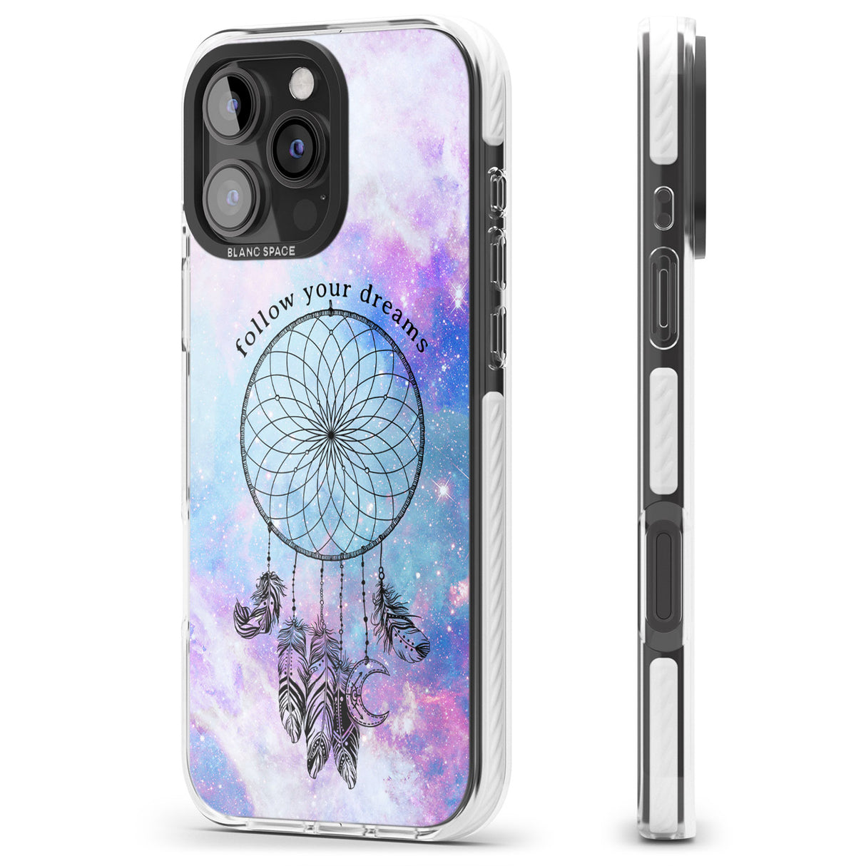 iPhone 16 Pro Max Simple Galaxy Pattern Dreamcatcher Black Impact Phone Case