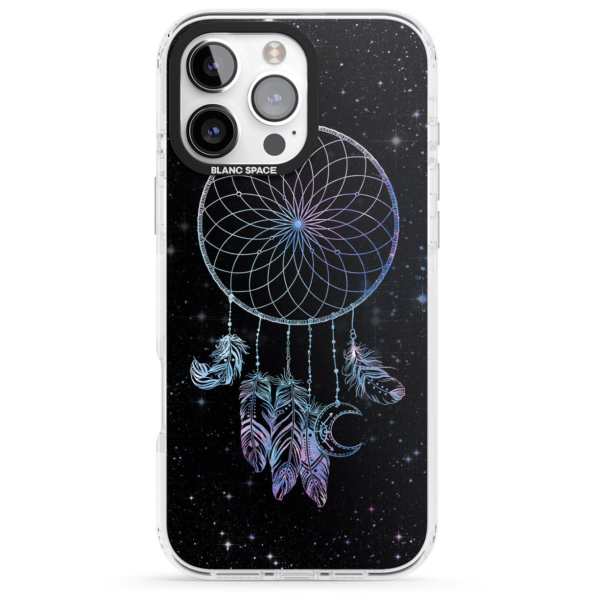 iPhone 16 Pro Max Dreamcatcher Space Stars Galaxy Print Black Impact Phone Case