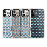 iPhone 16 Pro Max Eyes & Crosses (Clear) Psychedelic Eyes Pattern Black Impact Phone Case