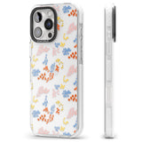 iPhone 16 Pro Max Small Flower Mix: Transparent Black Impact Phone Case