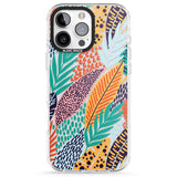 iPhone 16 Pro Max Colourful Leaves Mixture Black Impact Phone Case