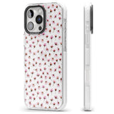 iPhone 16 Pro Max Small Pink Blossoms Transparent Design Black Impact Phone Case