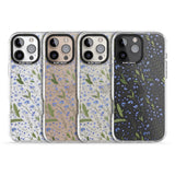 iPhone 16 Pro Max Blue Wild Flower Design Black Impact Phone Case