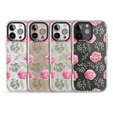 iPhone 16 Pro Max Roses & Eucalyptus Transparent Floral Black Impact Phone Case