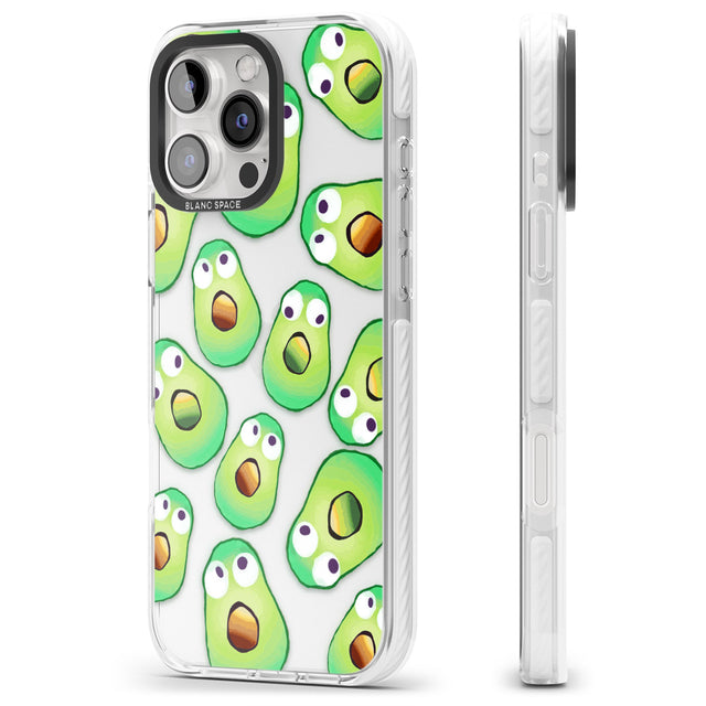 iPhone 16 Pro Max Shocked Avocados Black Impact Phone Case