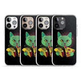 iPhone 16 Pro Max Pizza Purr Black Impact Phone Case