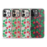 iPhone 16 Pro Max Strawberry Pattern Black Impact Phone Case