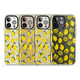 iPhone 16 Pro Max Bright Lemon Fruity Pattern Black Impact Phone Case