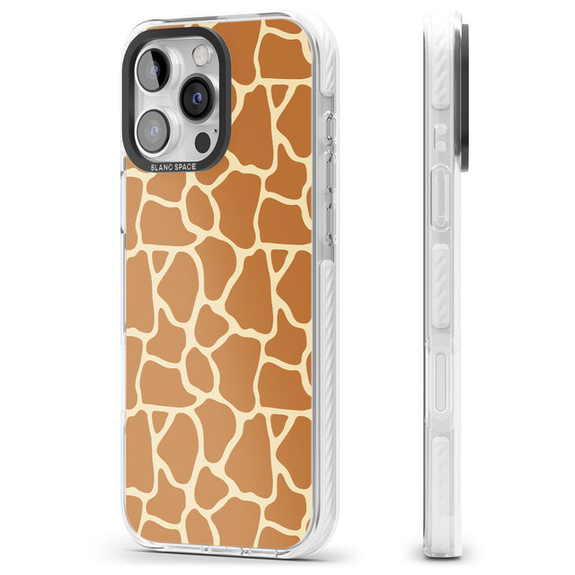 iPhone 16 Pro Max Giraffe Pattern Black Impact Phone Case