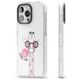 iPhone 16 Pro Max Think Pink Giraffe Black Impact Phone Case