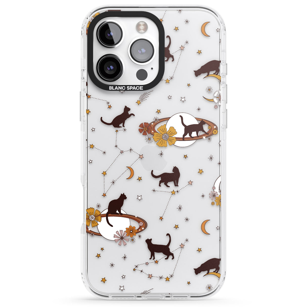 iPhone 16 Pro Max Halloween Cats and Astrology Black Impact Phone Case