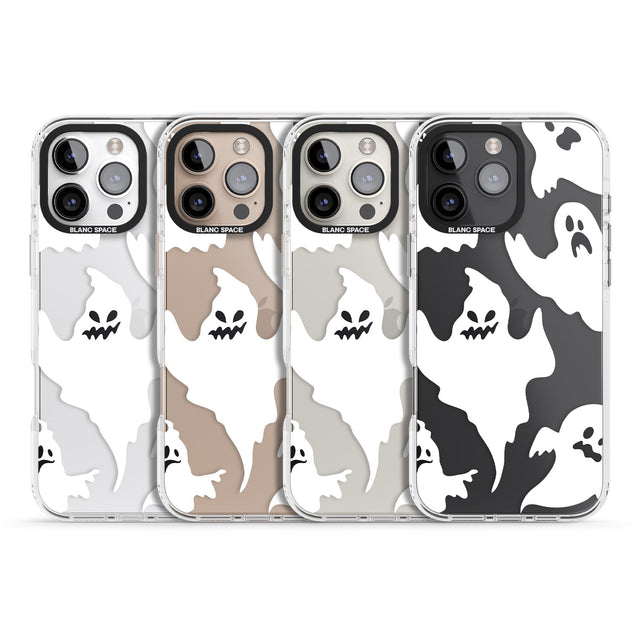 iPhone 16 Pro Max Ghost Pattern Black Impact Phone Case