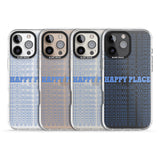 iPhone 16 Pro Max Happy Place (Blue) Black Impact Phone Case + Magsafe