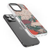 iPhone 16 Pro Max Vintage Japanese Illustrations Japanese City Black Impact Phone Case