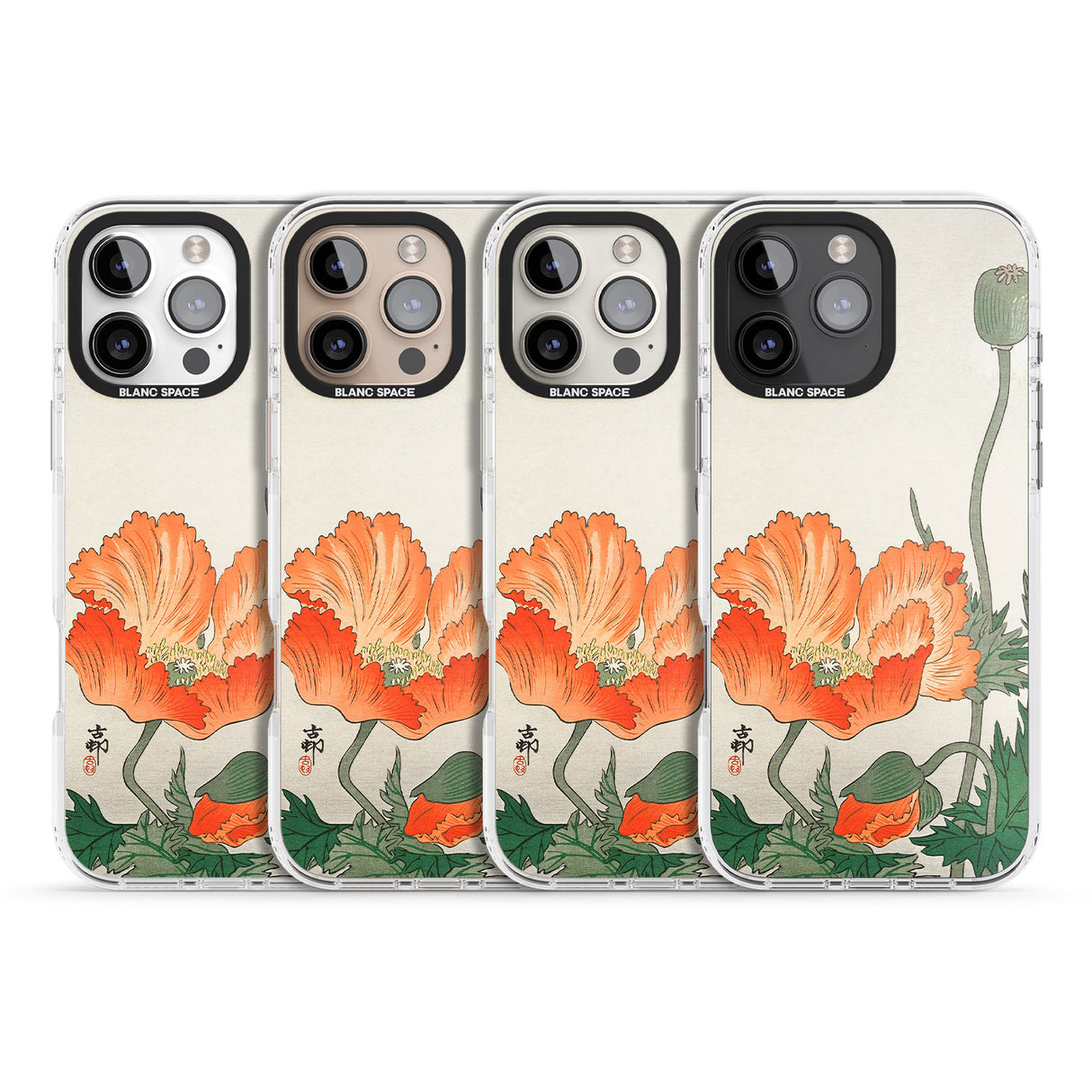 iPhone 16 Pro Max Birds and Plants by Ohara Koson Black Impact Phone Case + Magsafe