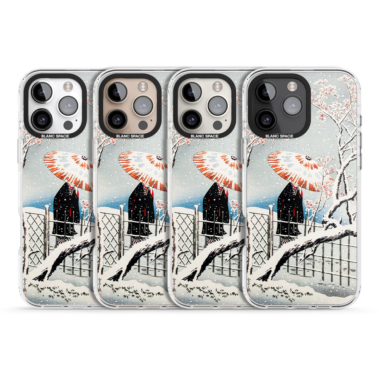 iPhone 16 Pro Max Plum Tree in Snow by Hiroaki Takahashi Black Impact Phone Case + Magsafe