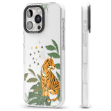 iPhone 16 Pro Max Large Tiger Clear Jungle Cat Pattern Black Impact Phone Case