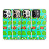 iPhone 16 Pro Max Frog Booty Kawaii Pattern Black Impact Phone Case