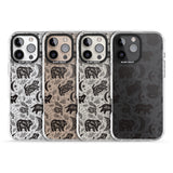 iPhone 16 Pro Max Leafy Bears Black Impact Phone Case