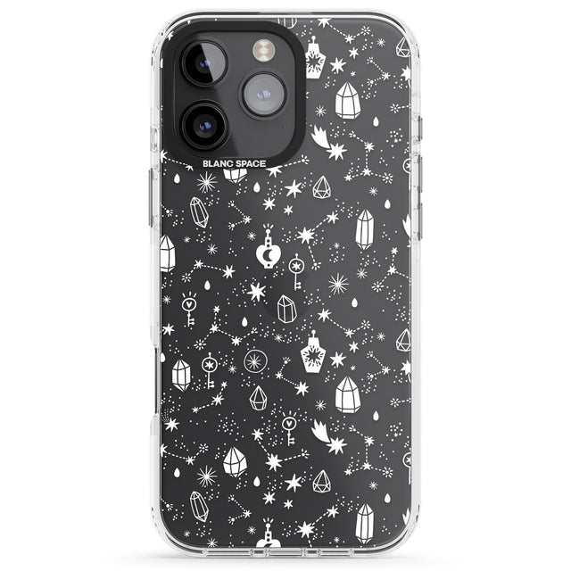 iPhone 16 Pro Max White Magic Black Impact Phone Case