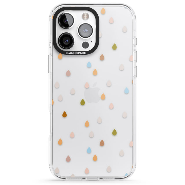 iPhone 16 Pro Max Raindrops Black Impact Phone Case