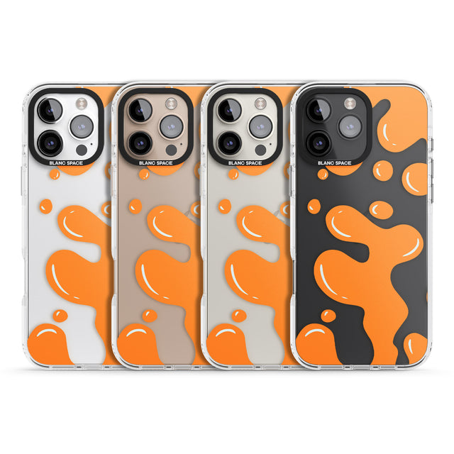 iPhone 16 Pro Max Orange Lava Lamp Black Impact Phone Case