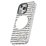 iPhone 16 Pro Max Hand Drawn Lines Pattern Black Impact Phone Case