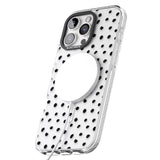 iPhone 16 Pro Max Messy Black Dot Pattern Black Impact Phone Case