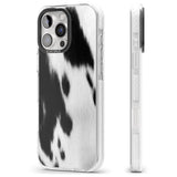 iPhone 16 Pro Max Designer Fashion Cowhide Black Impact Phone Case