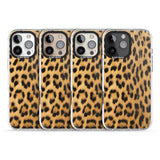 iPhone 16 Pro Max Designer Fashion Gold Leopard Print Black Impact Phone Case