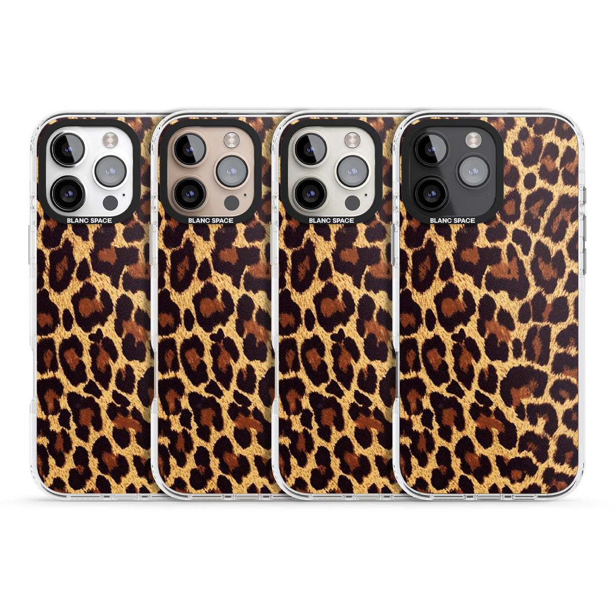 iPhone 16 Pro Max Gold Leopard Print Black Impact Phone Case