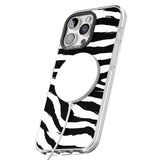 iPhone 16 Pro Max Black Zebra Print Black Impact Phone Case