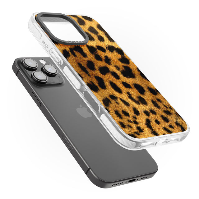 iPhone 16 Pro Max Leopard Print Black Impact Phone Case