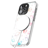 iPhone 16 Pro Max Cosmic Outer Space Design Pastels on White Black Impact Phone Case