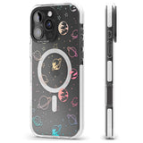 iPhone 16 Pro Max Cosmic Outer Space Design Pastels on Clear Black Impact Phone Case