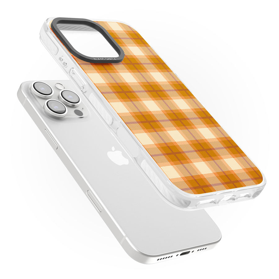 Pumpkin Plaid Impact Magsafe Phone Case for iPhone 16 Pro, iPhone 16 Pro Max