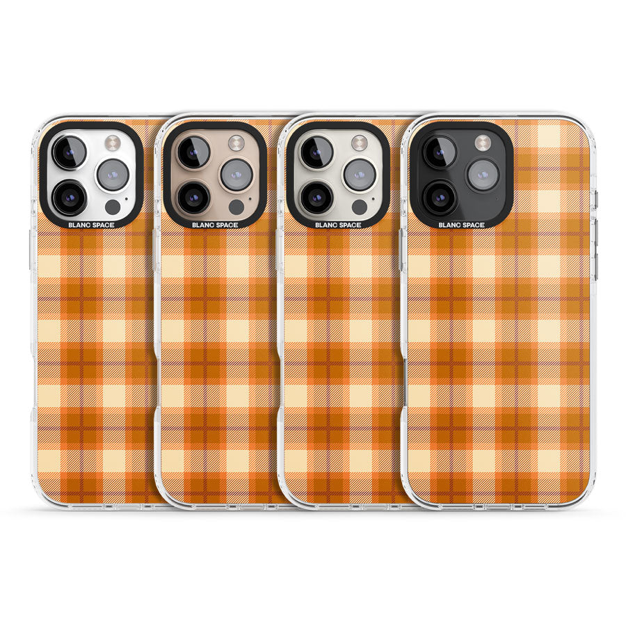 Pumpkin Plaid Impact Magsafe Phone Case for iPhone 16 Pro, iPhone 16 Pro Max