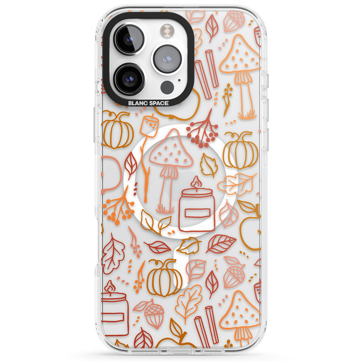 Autumn Line Pattern Impact Magsafe Phone Case for iPhone 16 Pro, iPhone 16 Pro Max