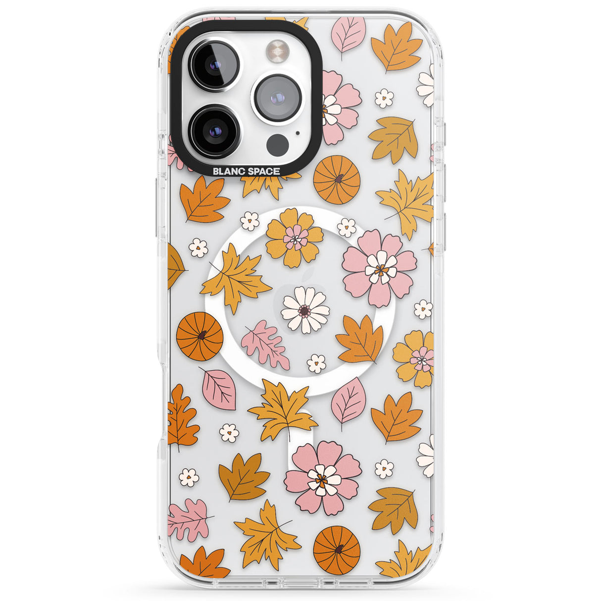 Autumn Leaves and Flowers Impact Magsafe Phone Case for iPhone 16 Pro, iPhone 16 Pro Max