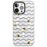 iPhone 16 Pro Max Sweet as Honey Patterns: Bees & Stripes (Clear) Black Impact Phone Case