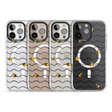 iPhone 16 Pro Max Sweet as Honey Patterns: Bees & Stripes (Clear) Black Impact Phone Case