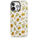 iPhone 16 Pro Max Sweet as Honey Patterns: Sunflowers (Clear) Black Impact Phone Case