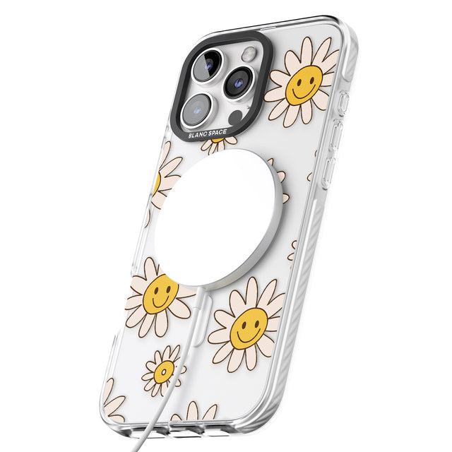 iPhone 16 Daisy Faces Clear Impact Phone Case